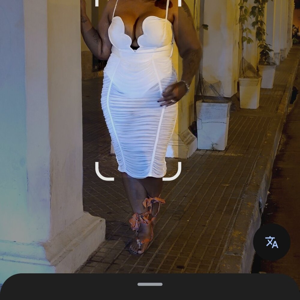 Analise Bandage Midi Dress - White